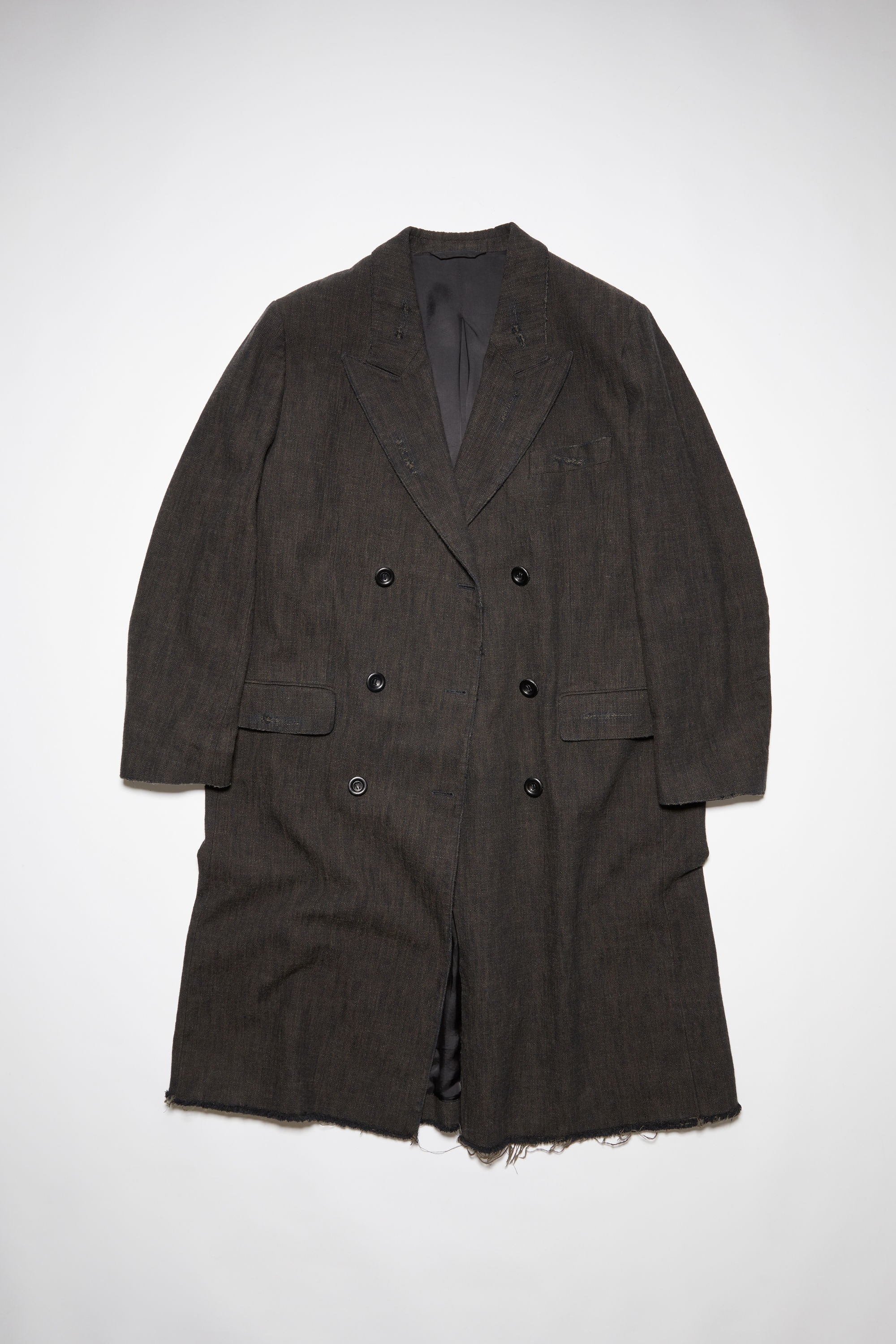 Double-breasted tailored coat - Anthracite grey - 7