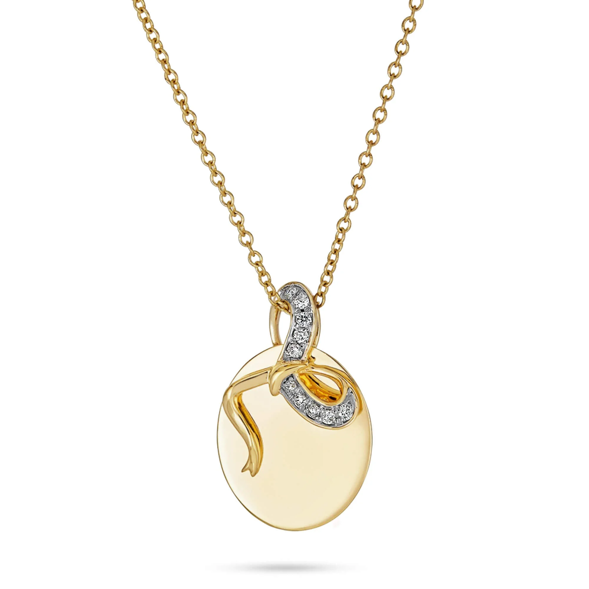 Bow Nouveau Medallion Necklace - 1
