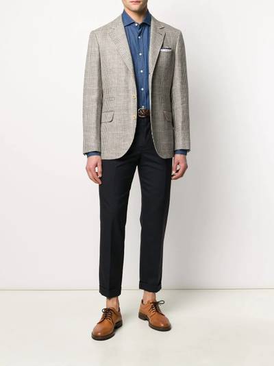 Brunello Cucinelli spread-collar chambray shirt outlook