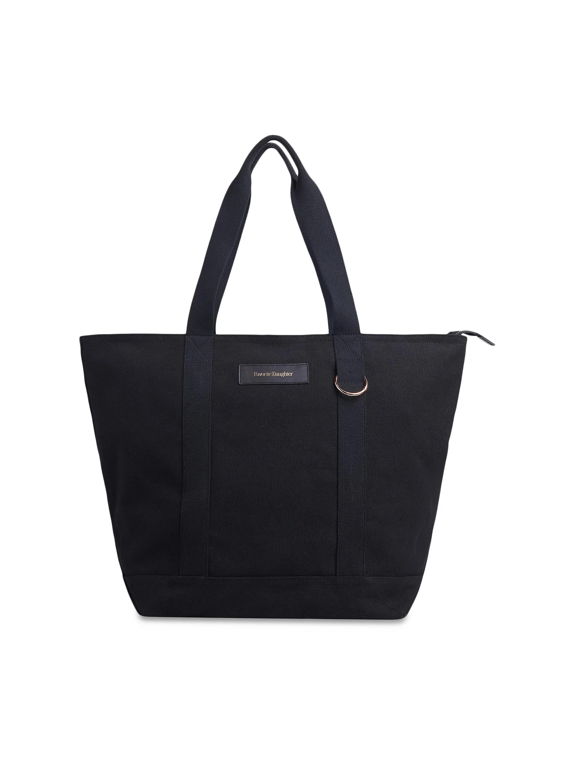 Women's The Travel Cotton Tote Bag - Black - 1