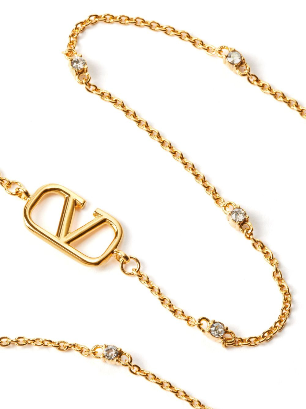 VLogo Signature crystal-embellishment necklace - 3