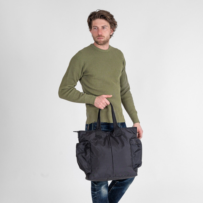 Iron Heart POR-FOR-TOTE-BLK Porter - Yoshida & Co. - Force 2Way Tote Bag - Black outlook