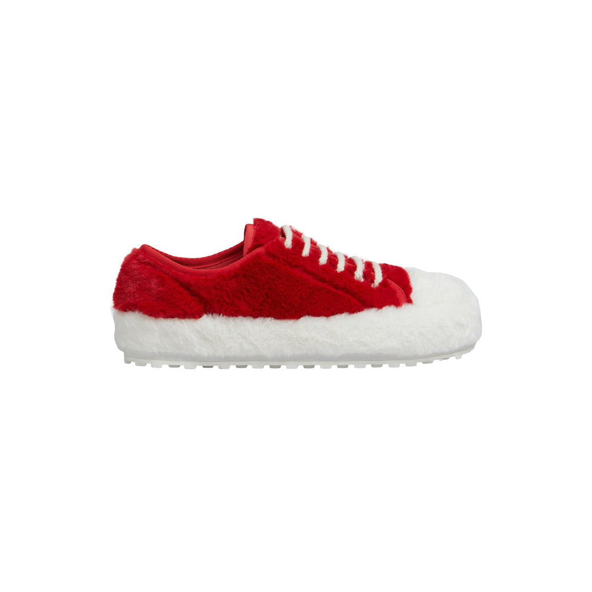 WOMEN'S FLUFFY SNEAKERS (RED/WHITE) - 1