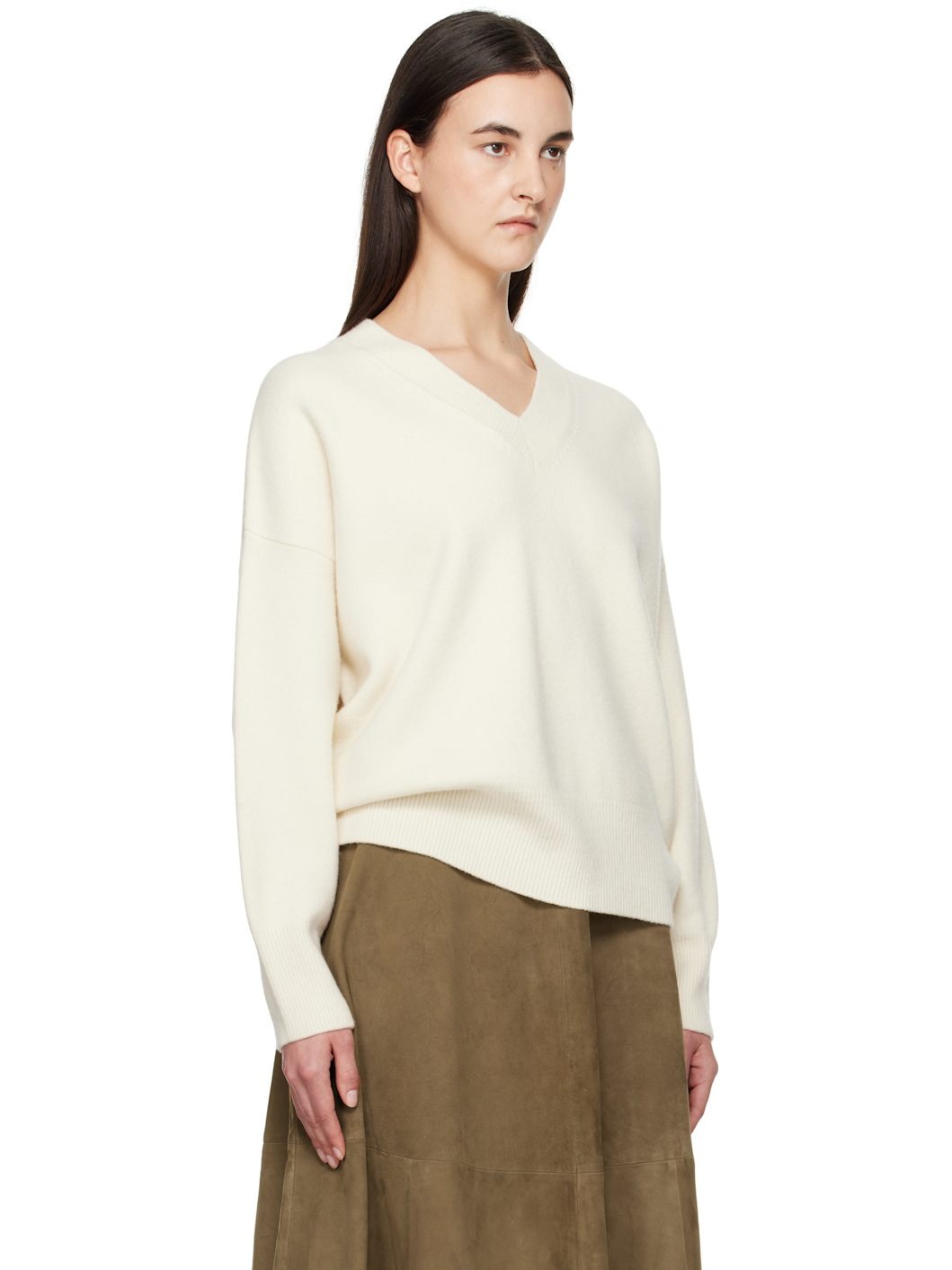 Off-White Compact Knitted V-Neck Sweater - 2