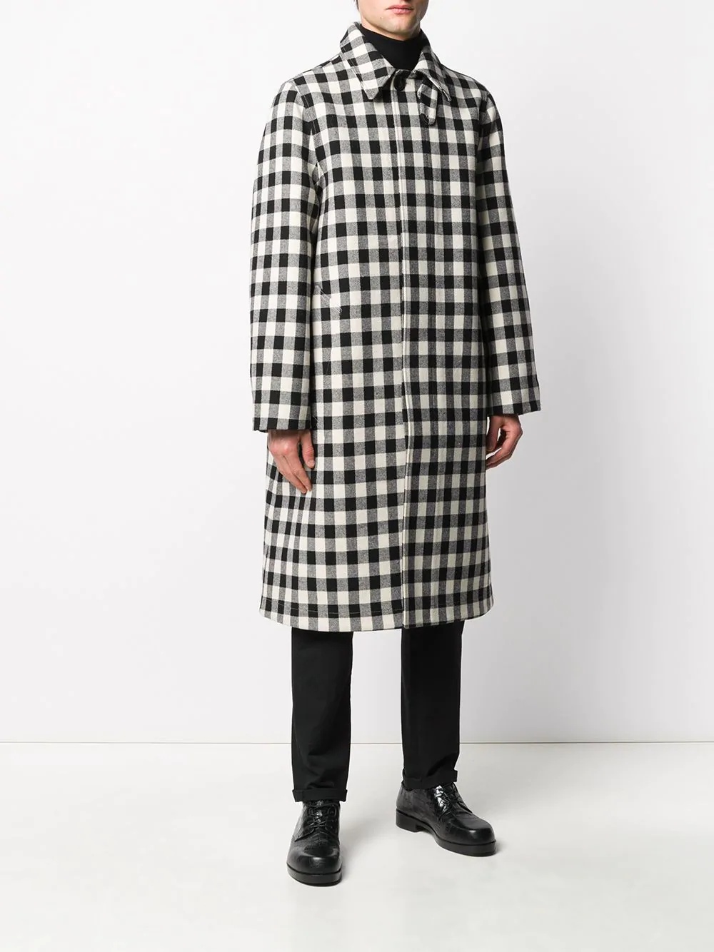 checked mac coat - 3