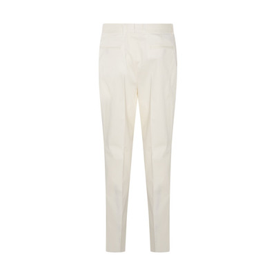 ZEGNA white cotton blend trousers outlook