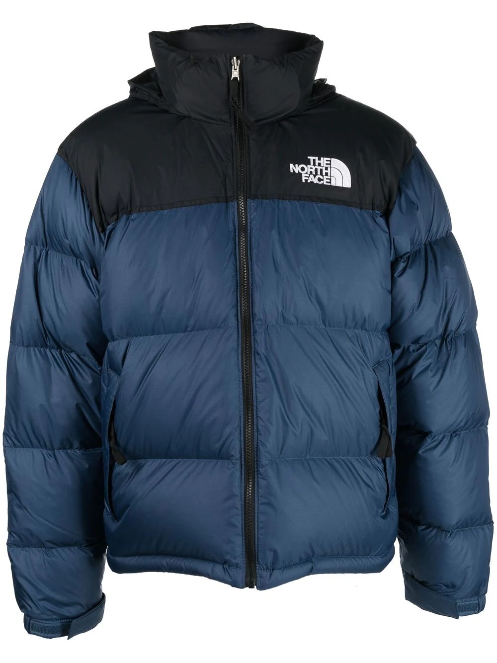 logo-print padded down jacket - 1