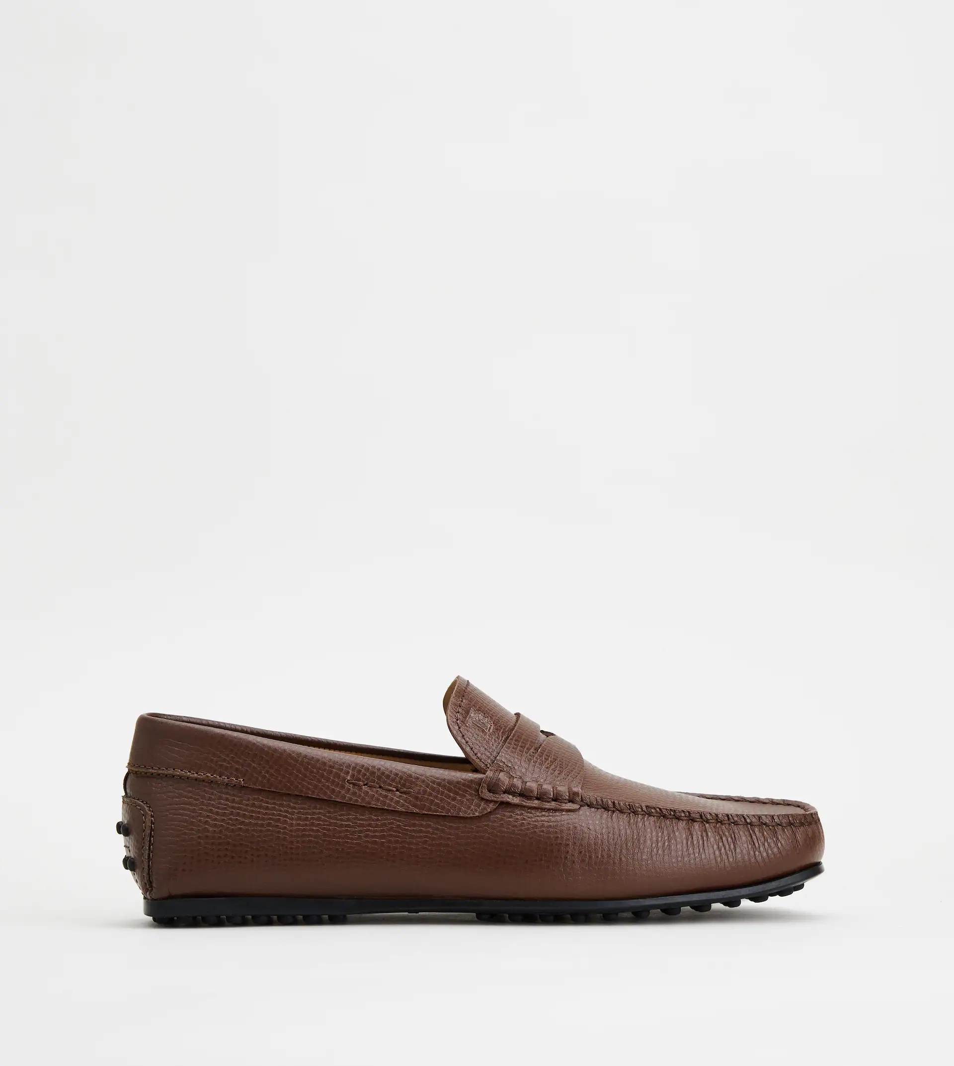 CITY GOMMINO DRIVING SHOES IN LEATHER - BROWN - 1