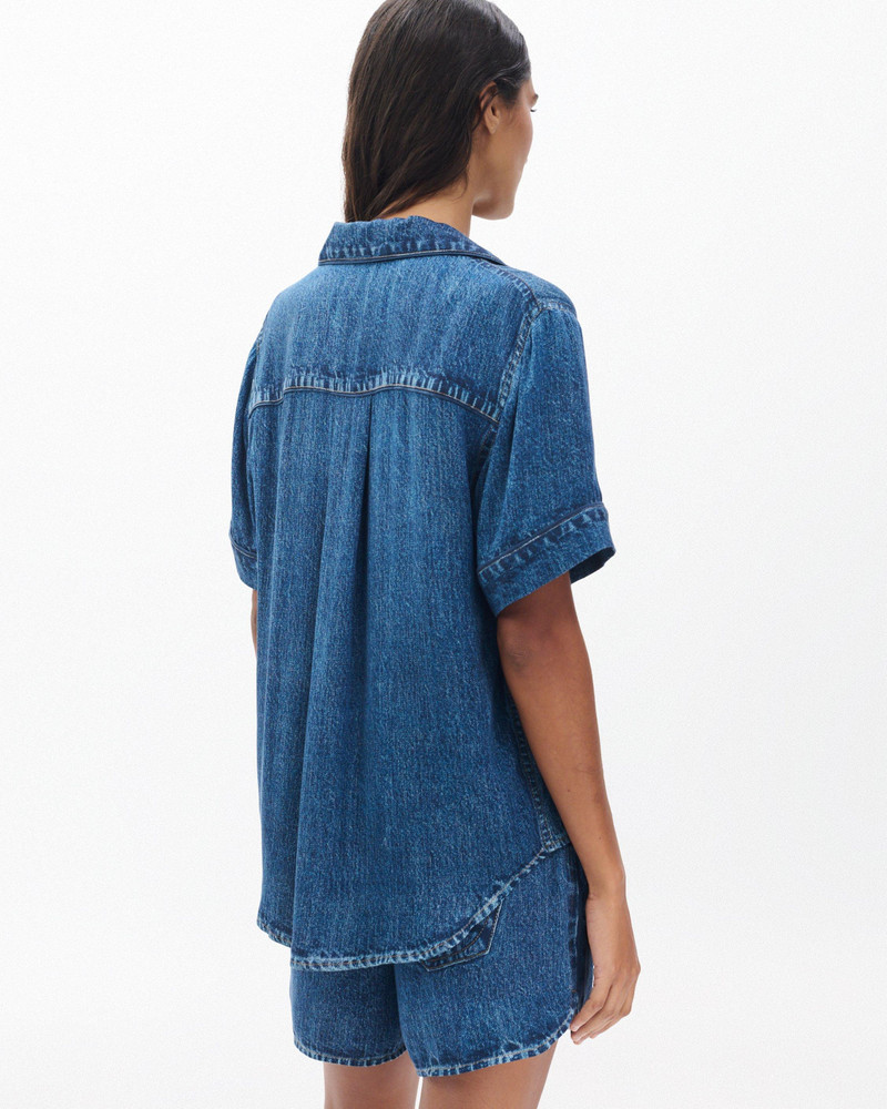 Miramar Short-Sleeve Lounge Shirt Soft Slink 5
