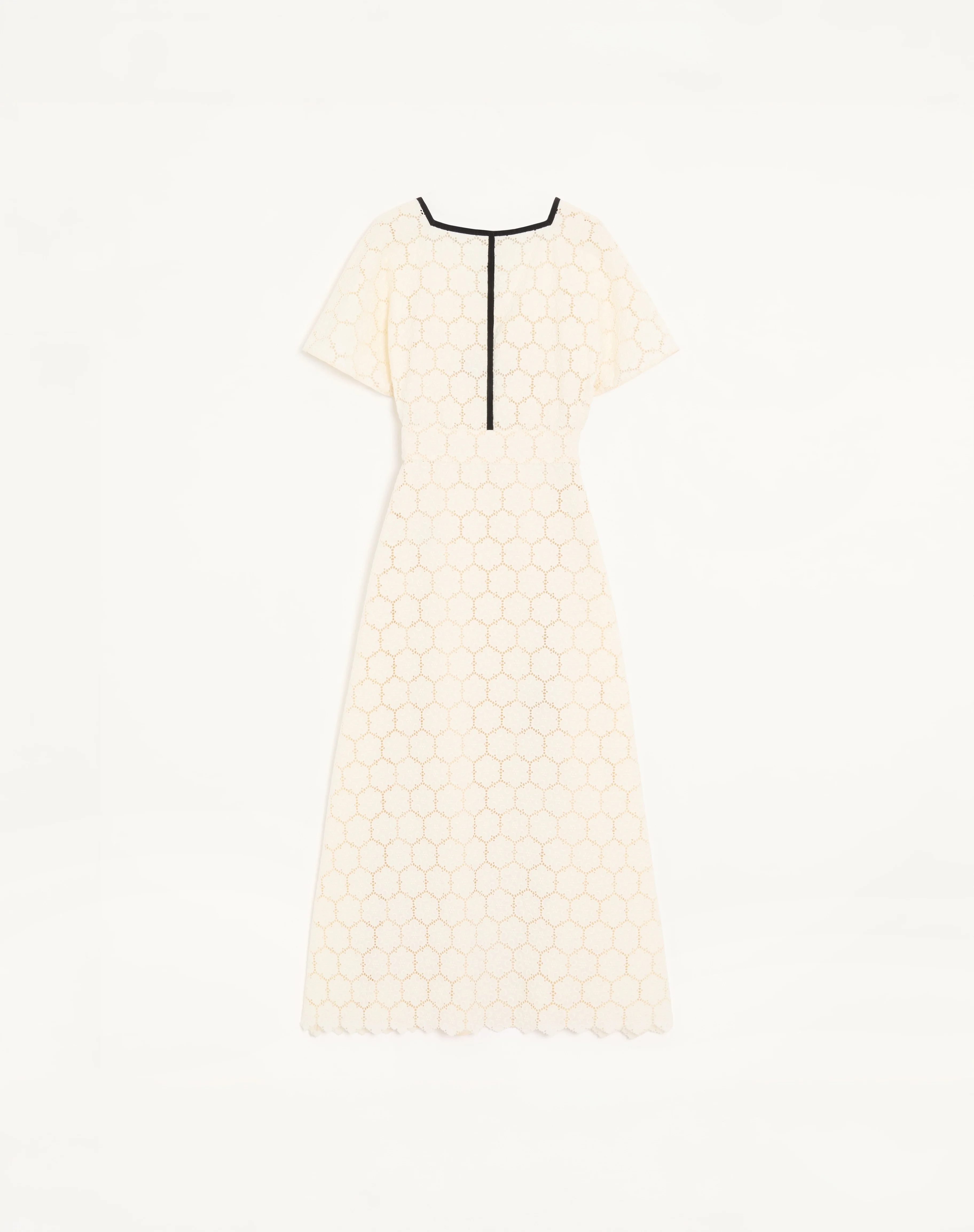 MIDI DRESS IN FLEURS À JOURS COTTON - 1