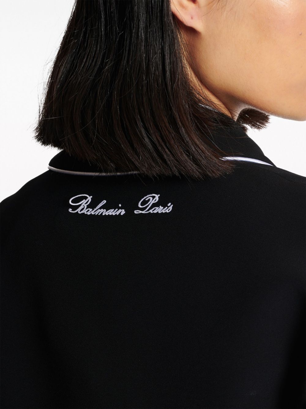 logo-embroidered Western jacket - 7