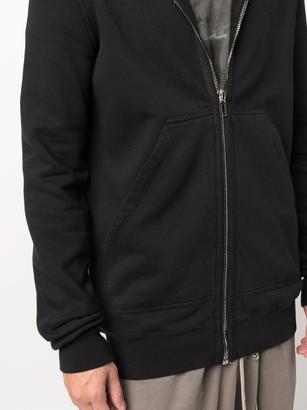 zipped cotton hoodie - 5