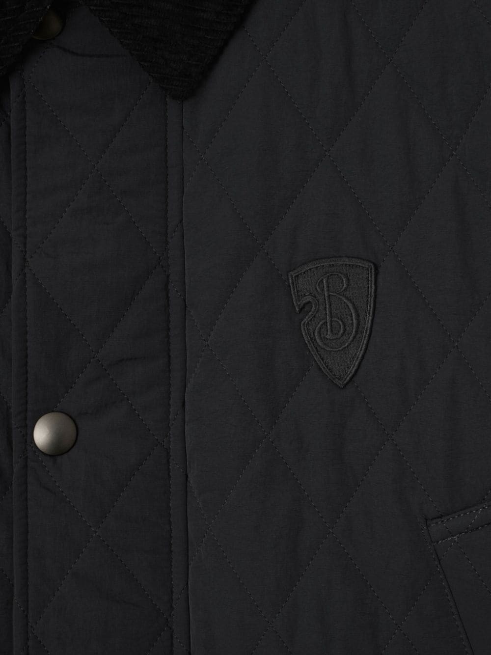 logo-embroidered padded jacket - 4