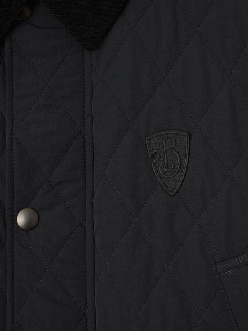 logo-embroidered padded jacket 4