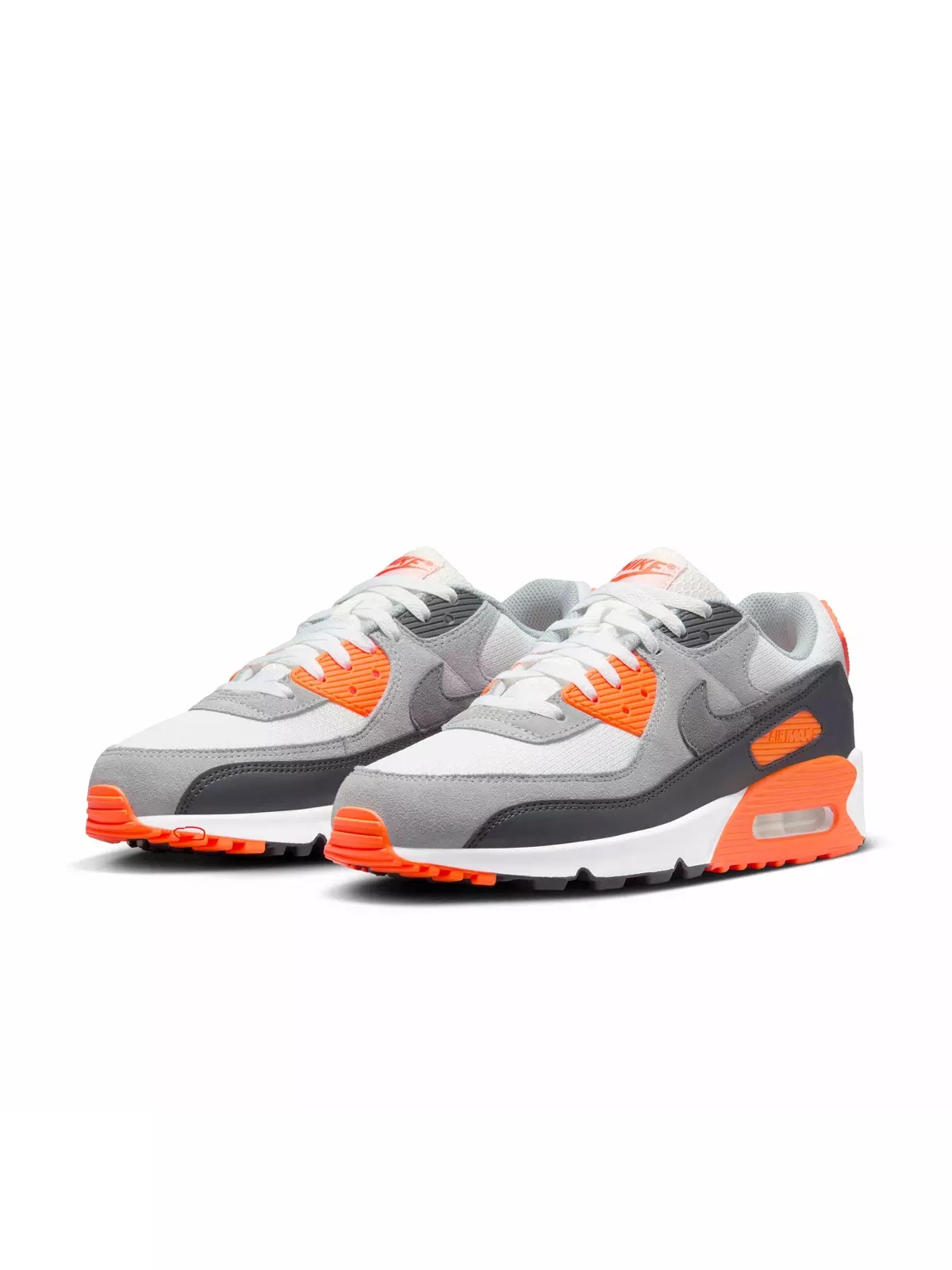 Air Max 90 "Summit White/Safety Orange/Dark Smoke Grey/Smoke Grey" Men's Shoe - 3