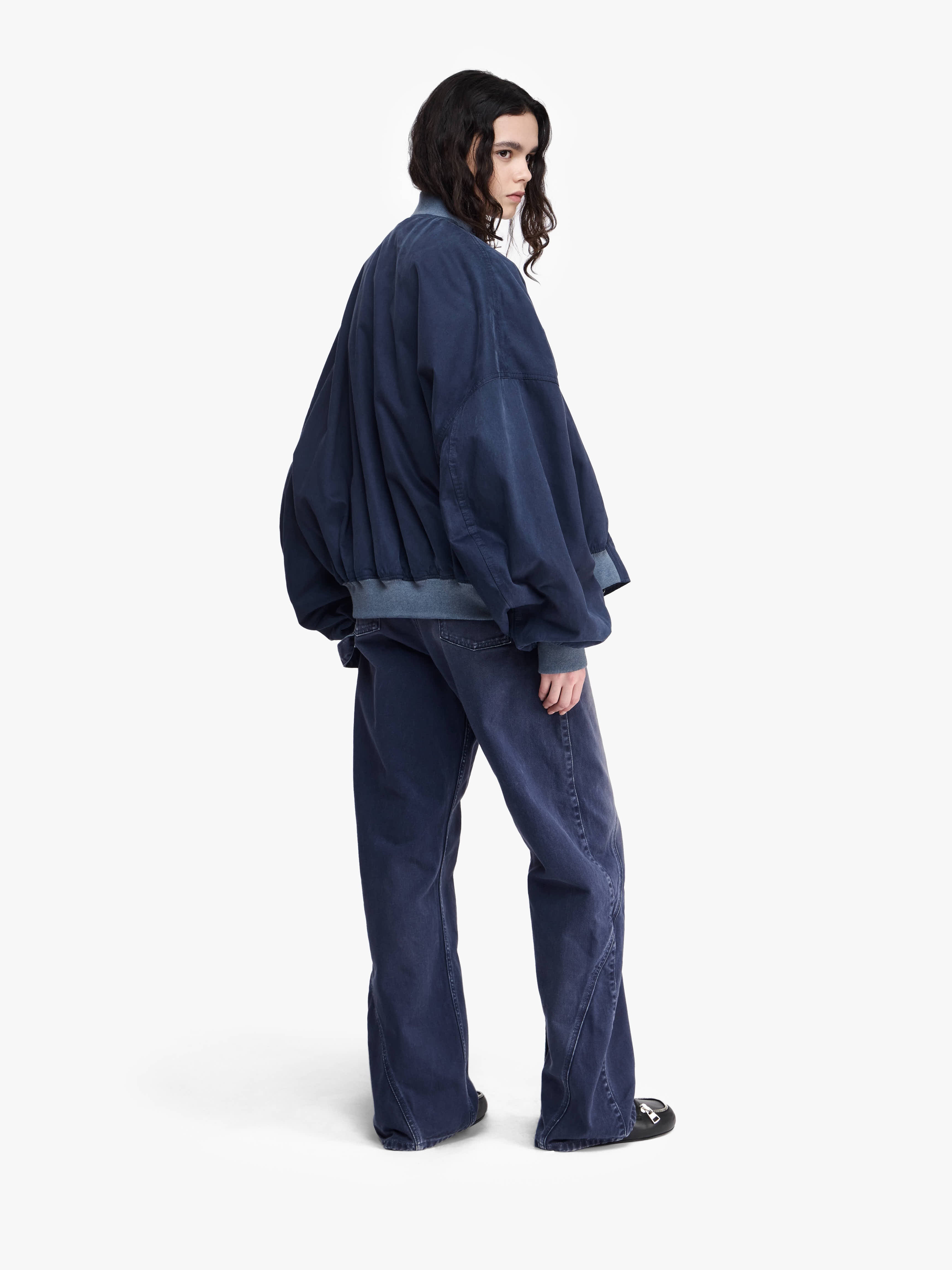 RELAXED COTTON BOMBER JACKET - 4
