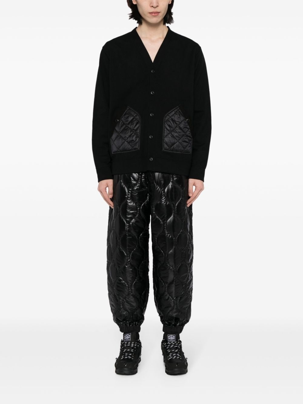 quilted straight-leg trousers - 2