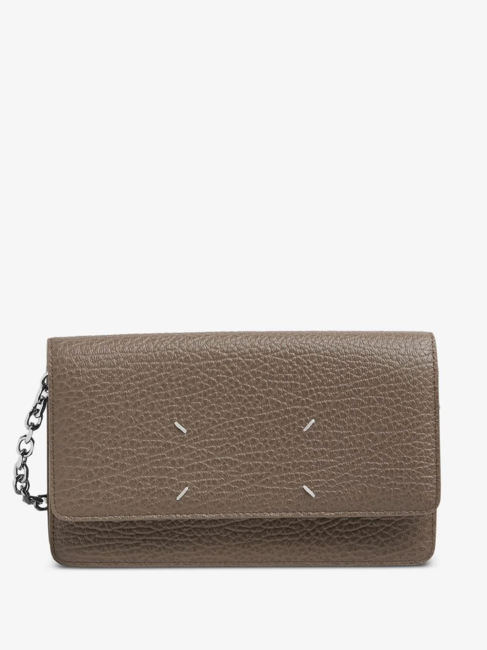 four-stitch grained leather wallet - 1