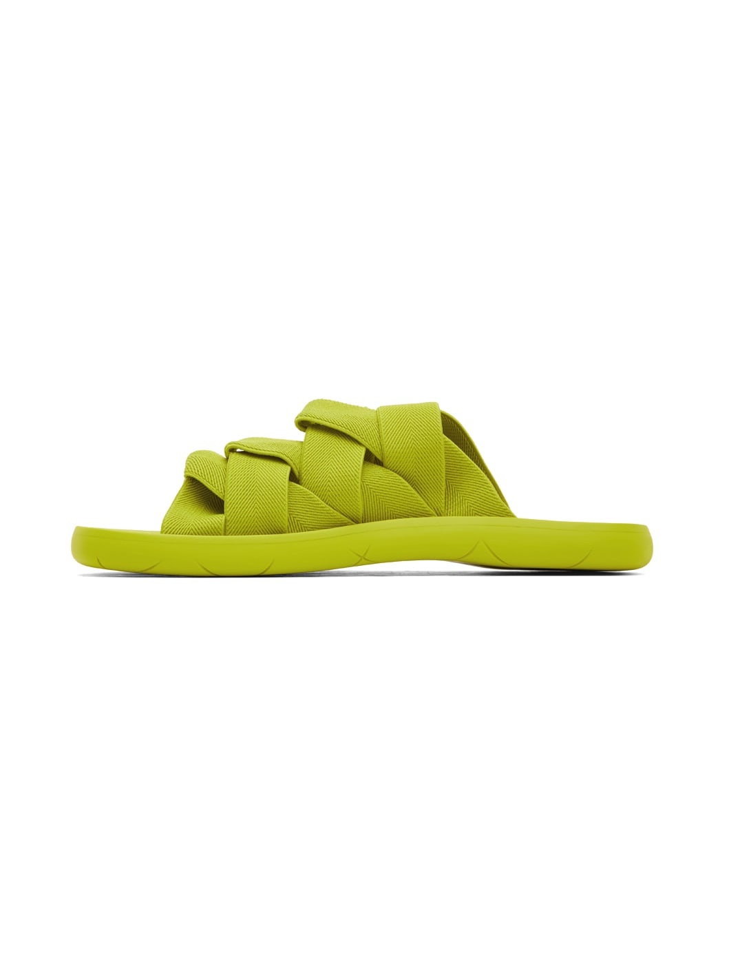 Green Intrecciato Slides - 3