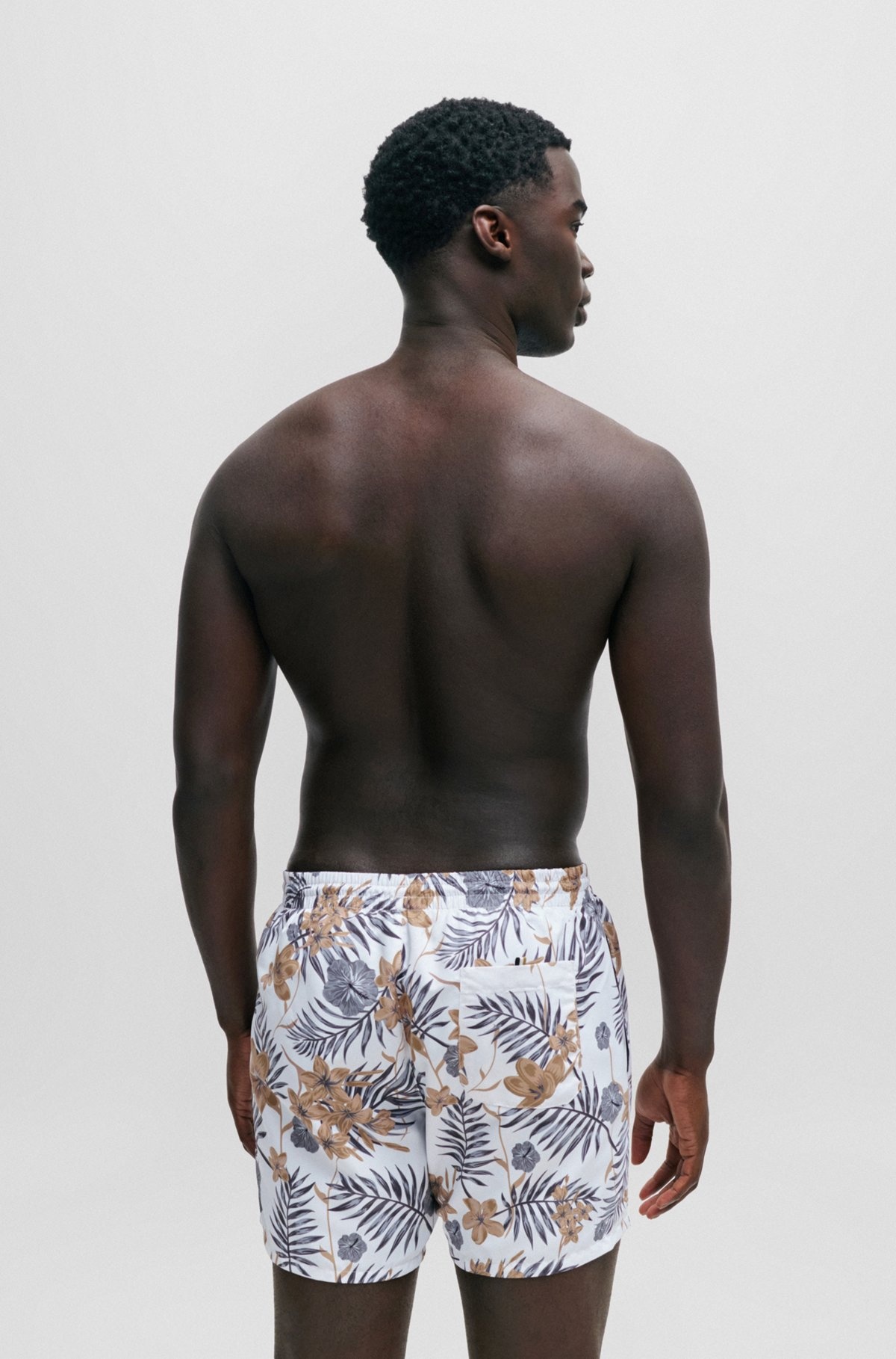 FULLY LINED SWIM SHORTS WITH SEASONAL PRINT - 4