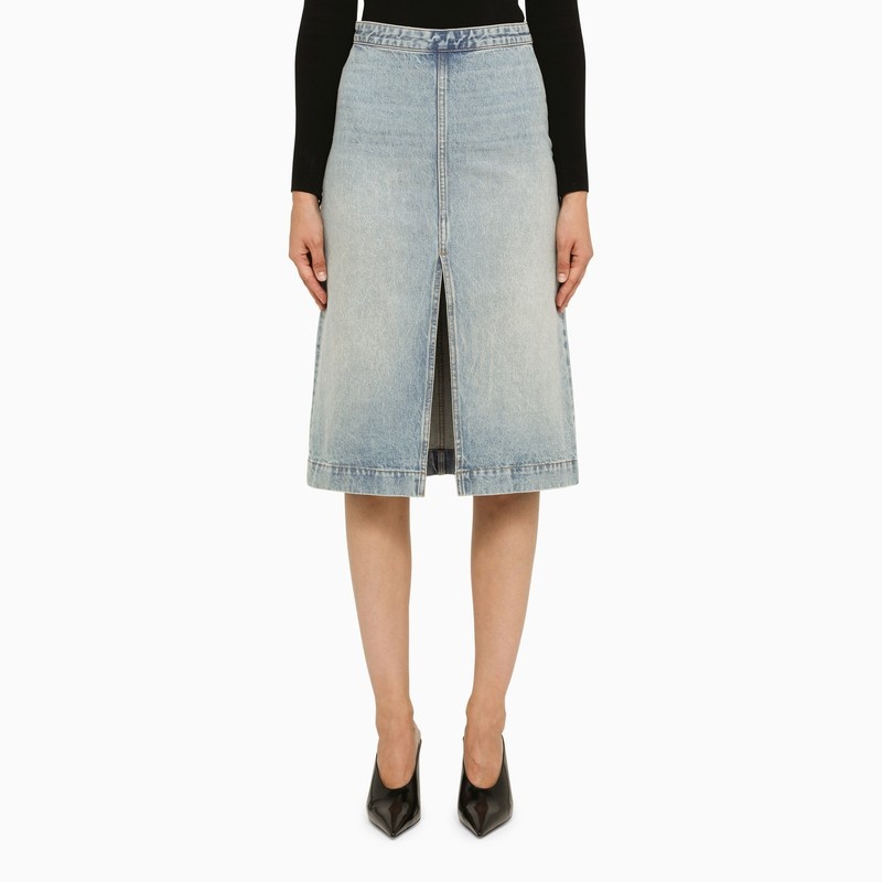 Distressed denim bryce skirt - 1