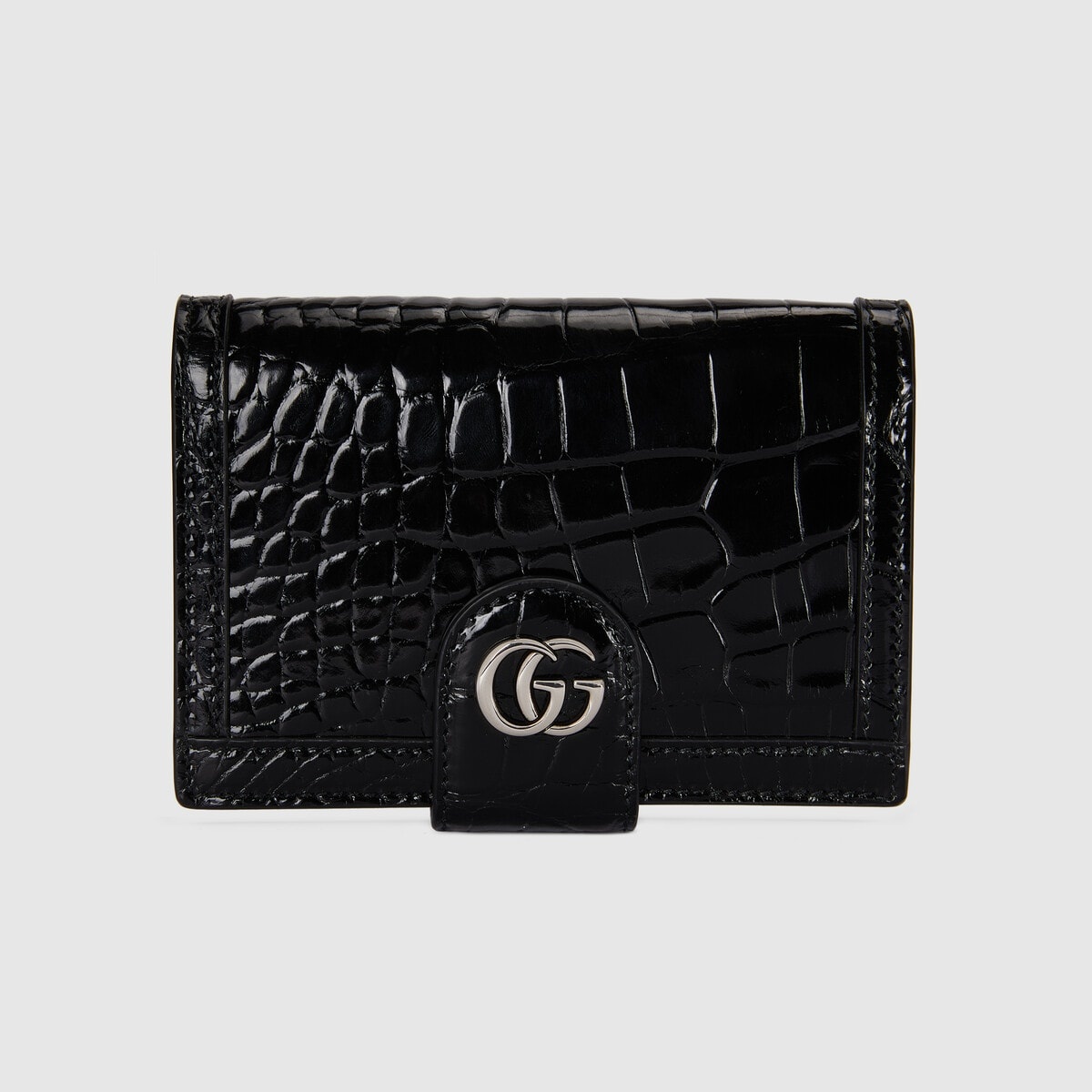 Crocodile passport case with Double G - 1