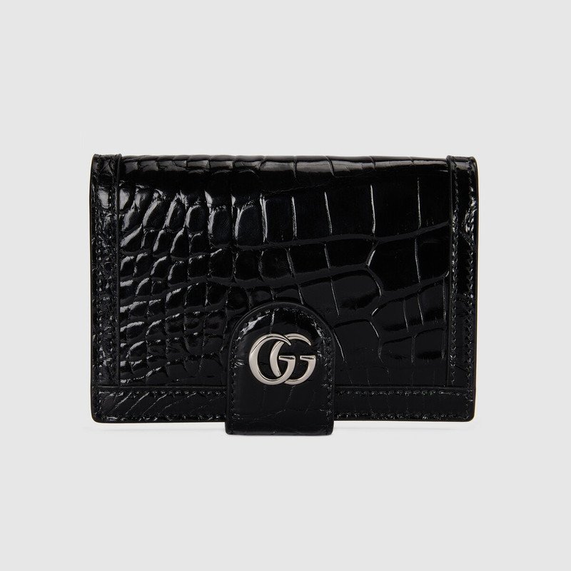 Crocodile passport case with Double G 1