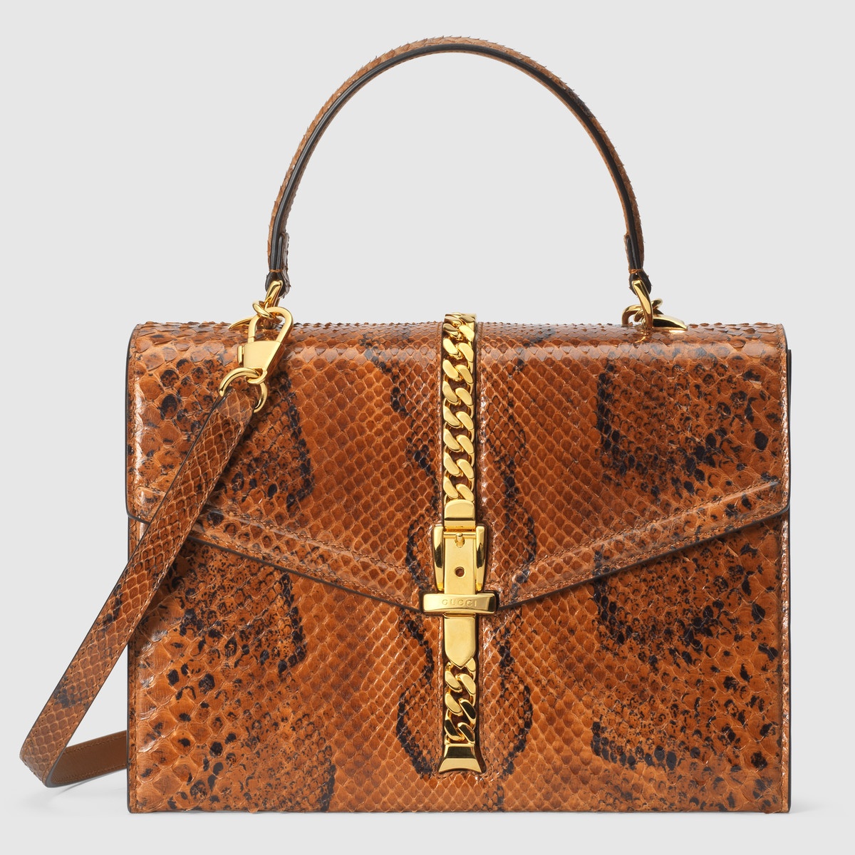 Sylvie 1969 python small top handle bag - 1