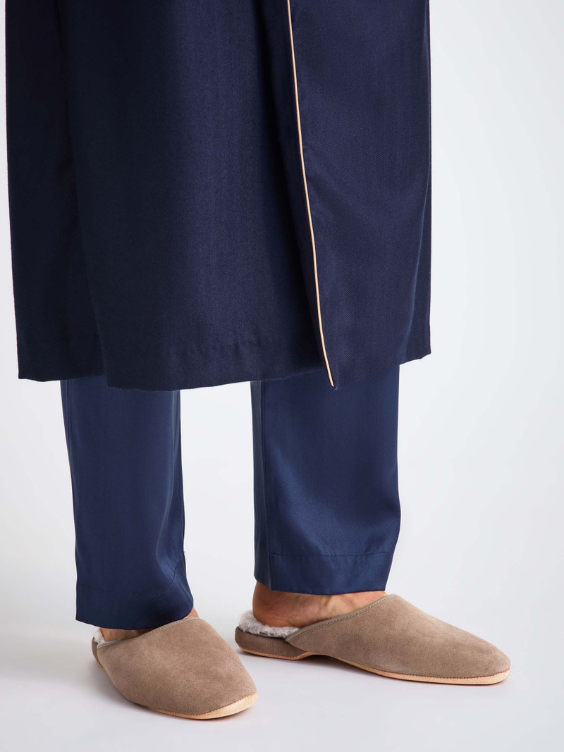 Men's Mule Slippers Douglas Suede Sheepskin Beige 3