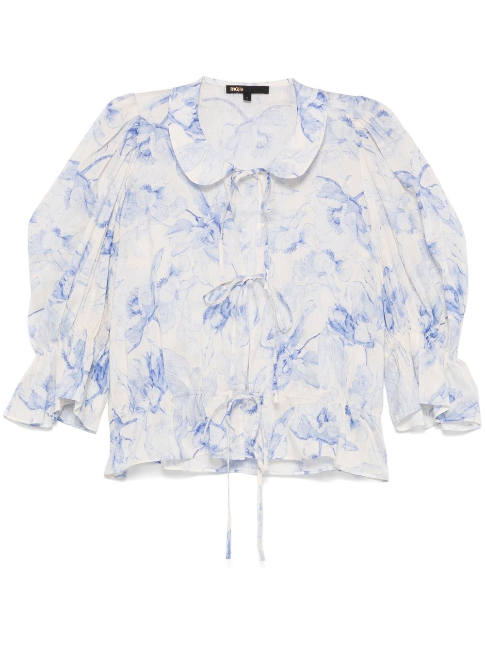floral-print plouse - 1