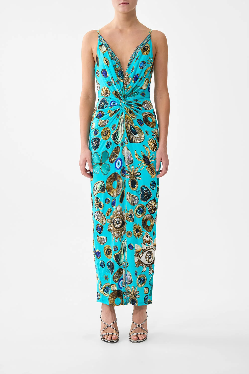 STRAPPY DRESS WITH TWIST FRONT - 1