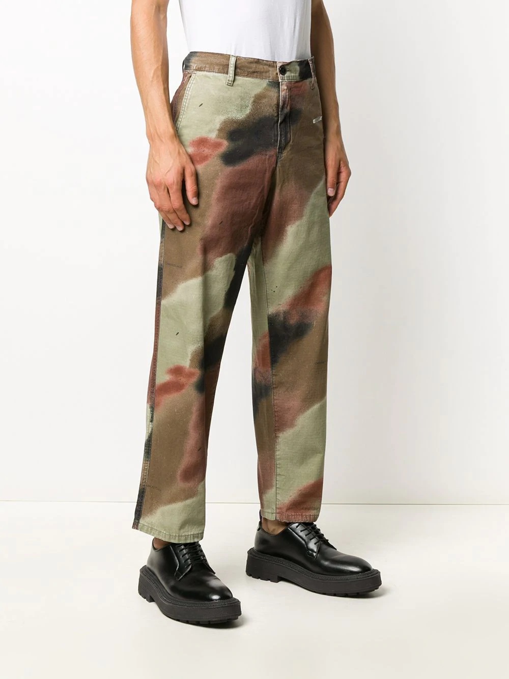 camo stencil trousers - 3