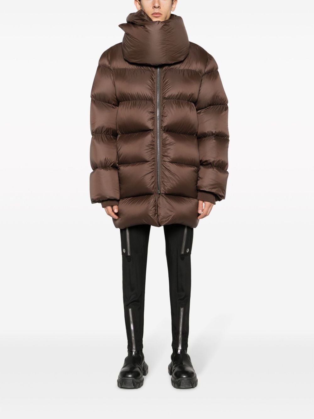 funnel-neck padded coat - 2