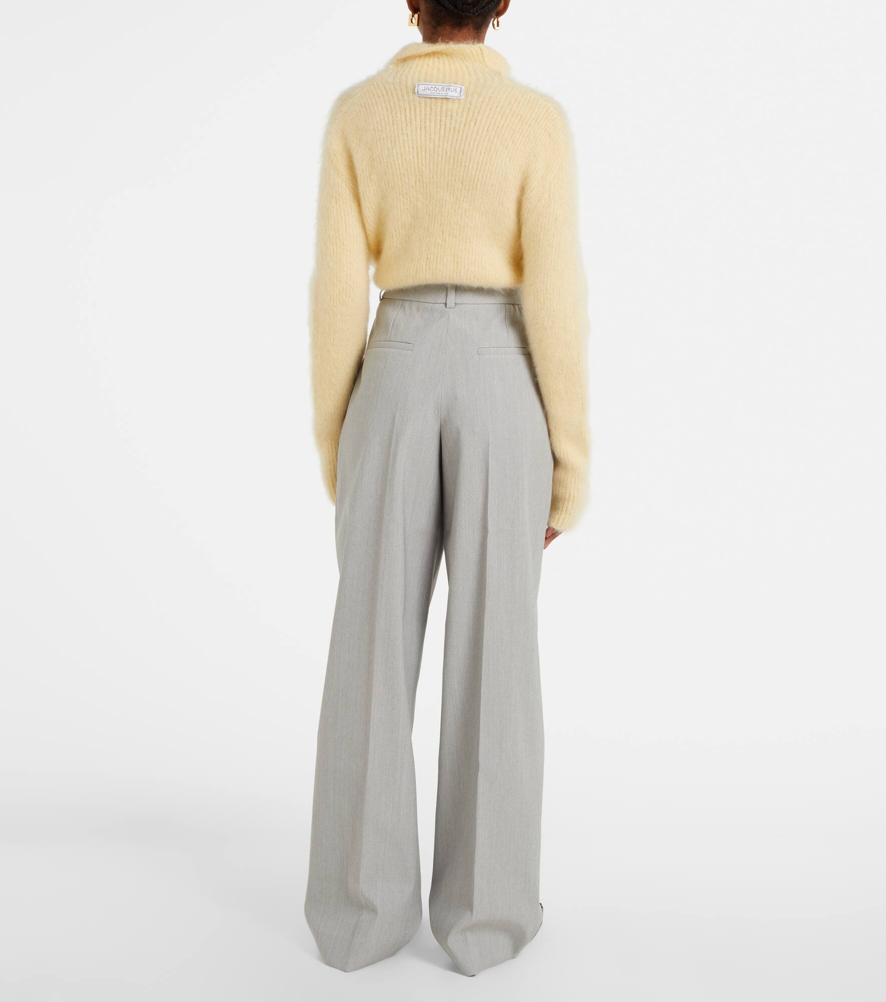 Curzio mid-rise jersey wide-leg pants - 3