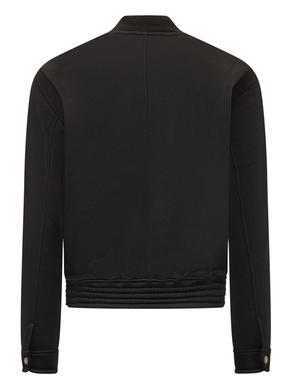 ribbed-panel zip-front bomber jacket - 2