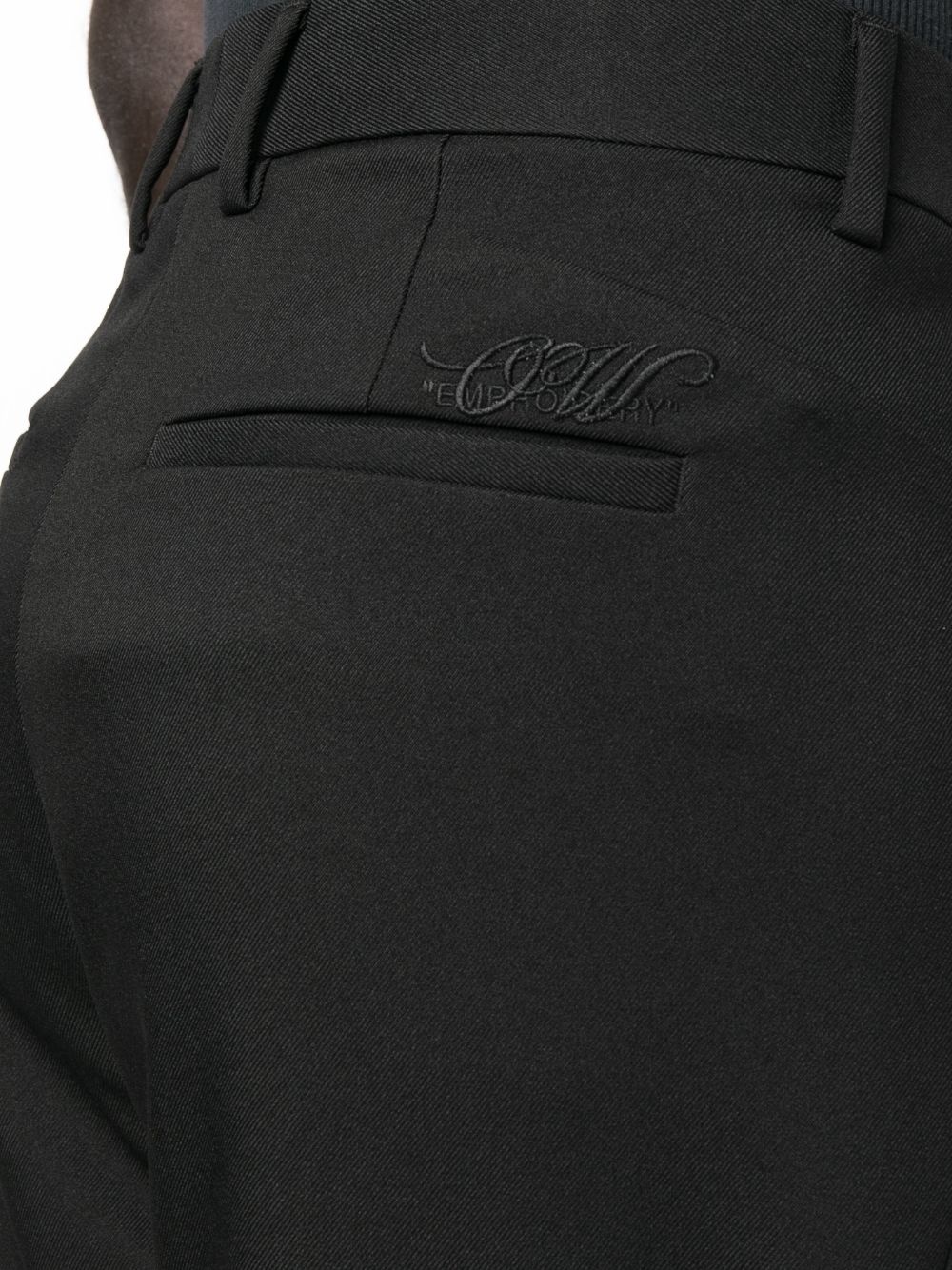 logo-embroidered tailored trousers - 5