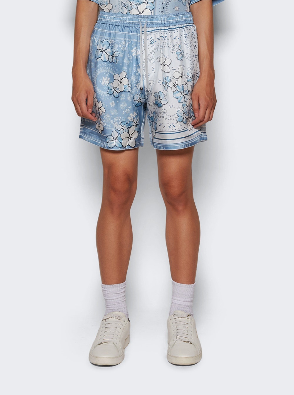 Bandana Floral Shorts Cerulean - 3