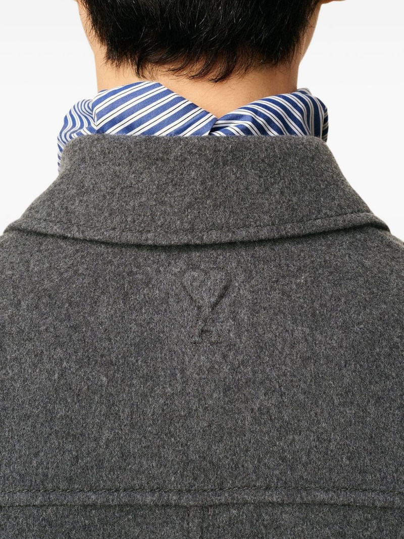 AMI Paris Double Faced Wool Cashmere Ball Jacket 6