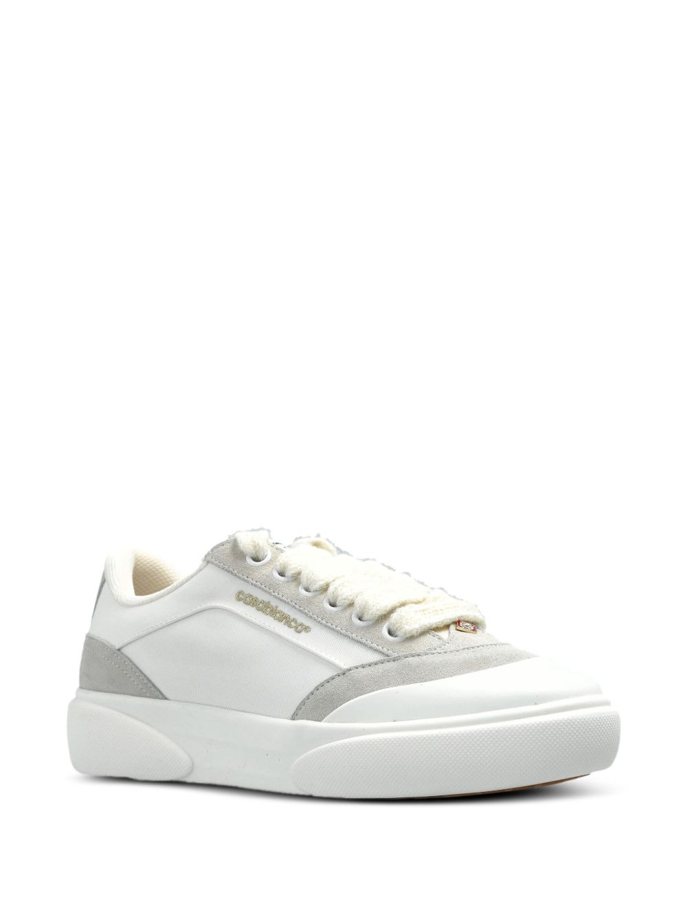 suede-panel lace-up sneakers - 2