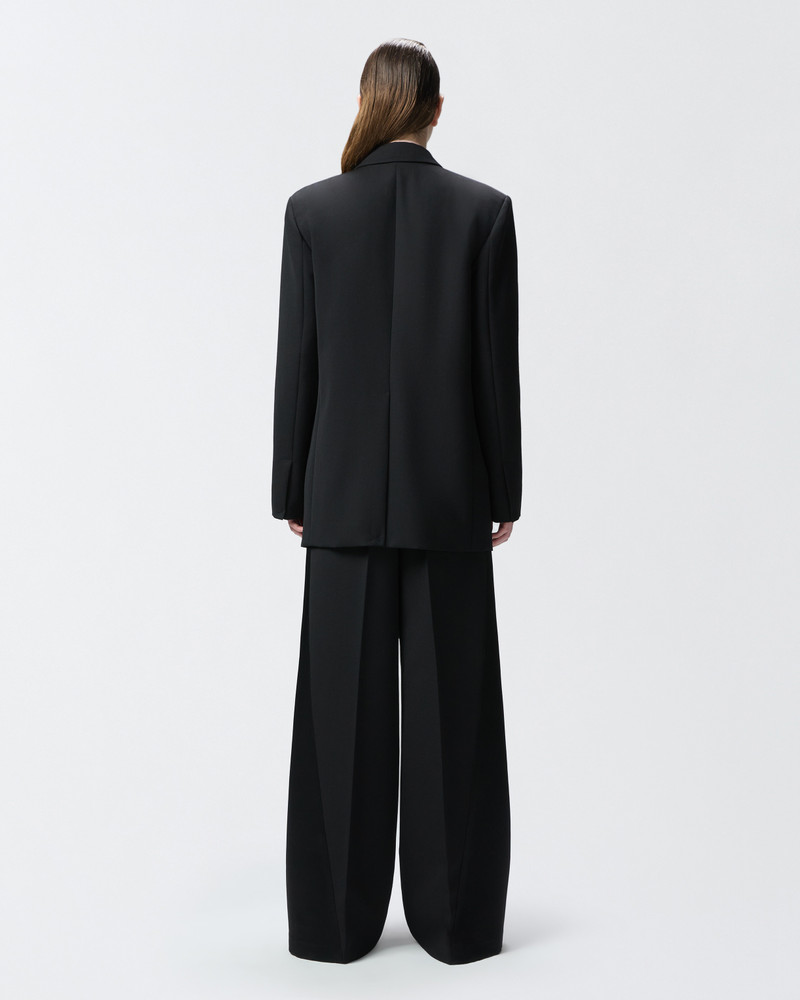 OVERSIZED WOOL BLAZER WITH SATIN COLLAR 4