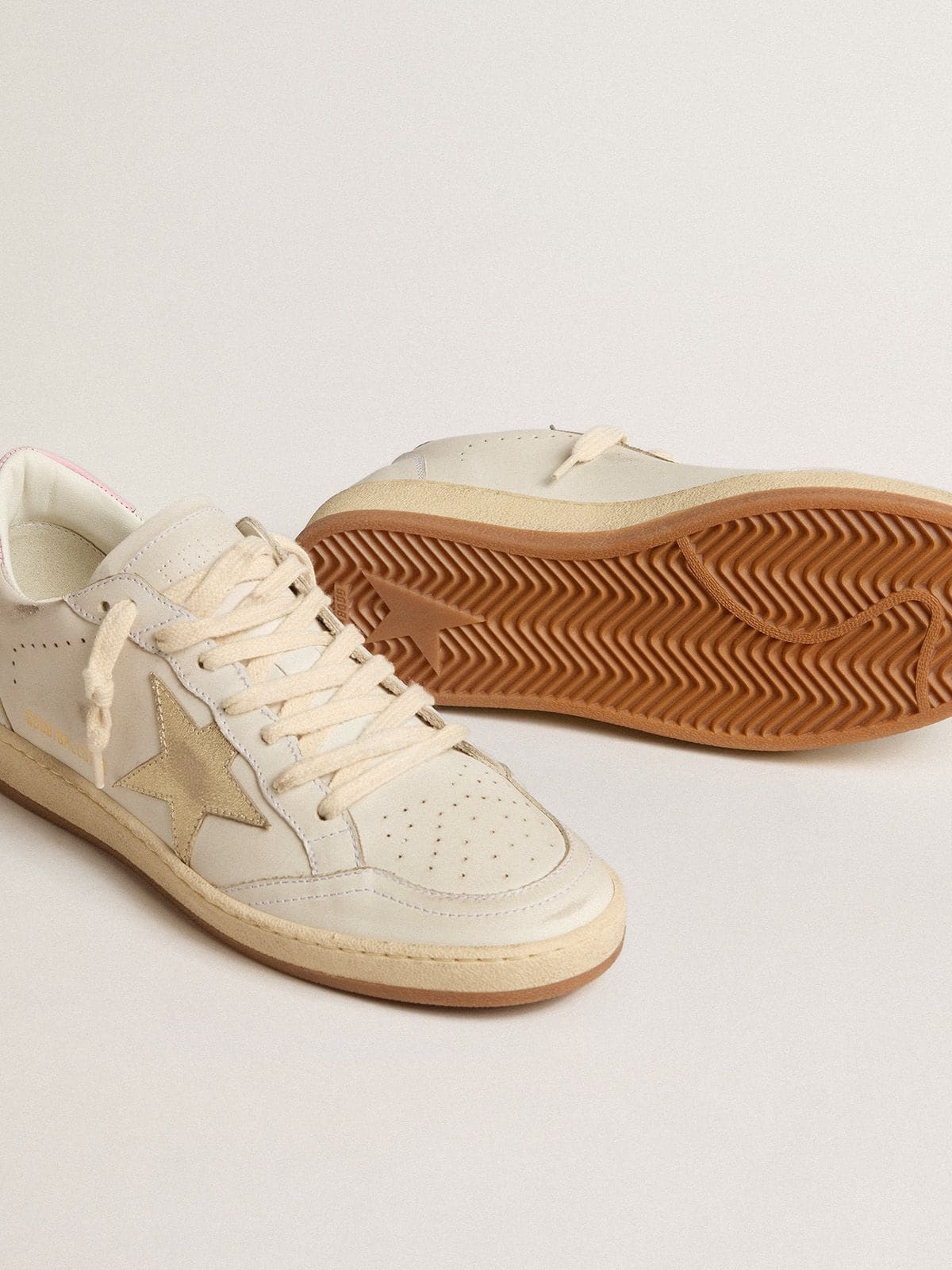 Women's Ball Star with gold foiled leather star and pink leather heel tab - 3