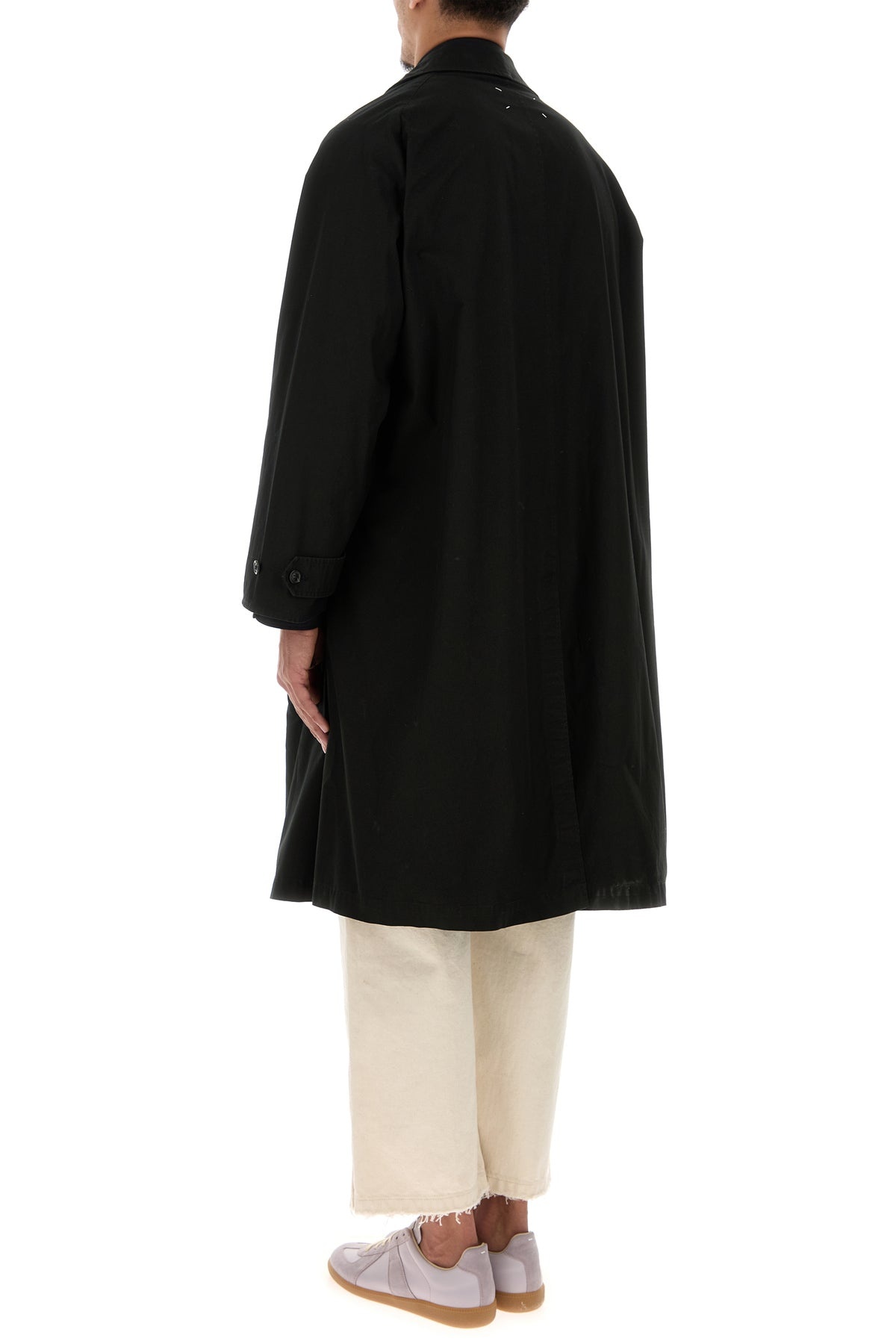 Black cotton trench coat - 4