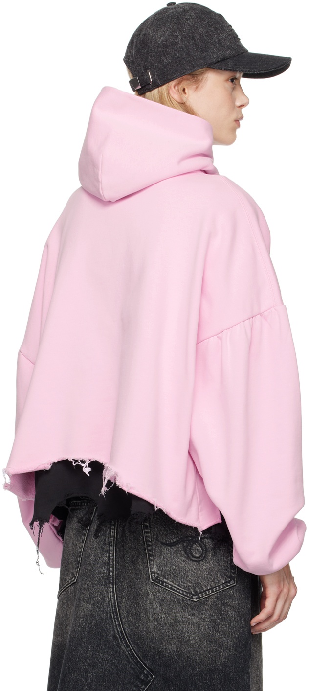 Pink Distressed Hoodie - 3