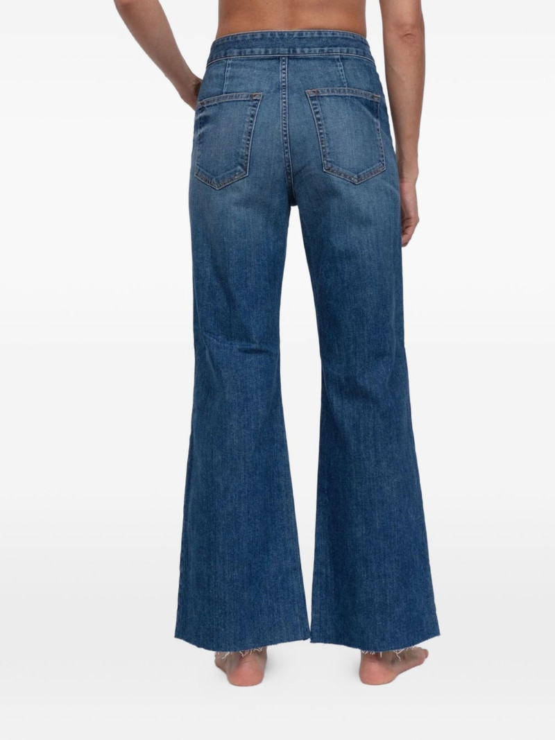 whiskered raw-hem jeans 5