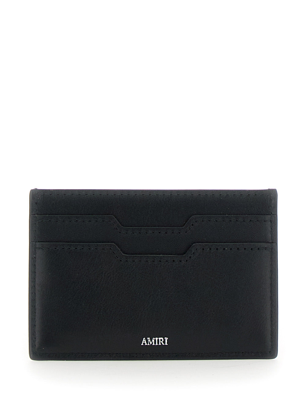 Amiri Men Black Card Holder With Logo Lettering On The Front And Embossed Logo On The Rear In Leathe - 3
