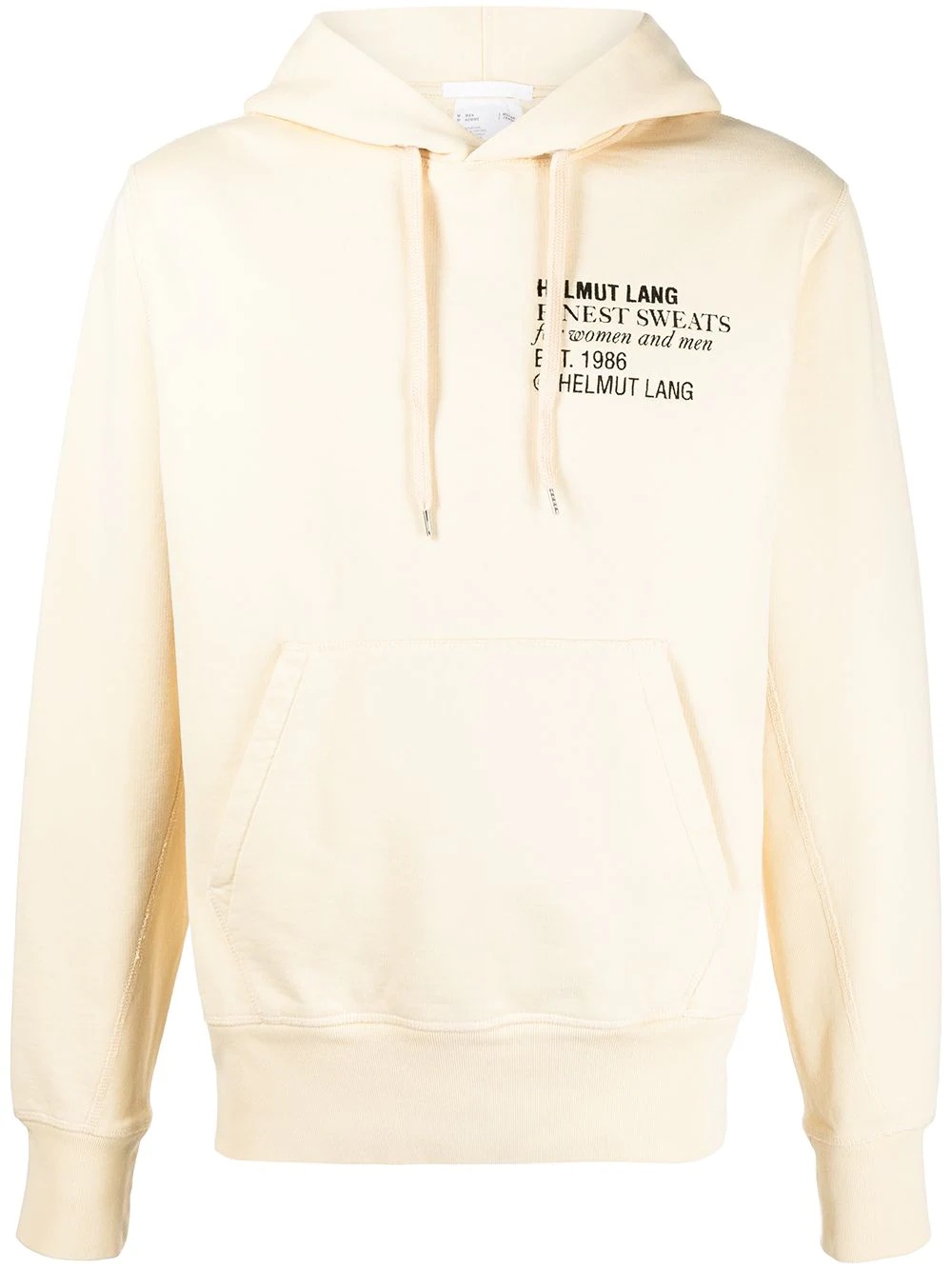 logo-print cotton hoodie - 1