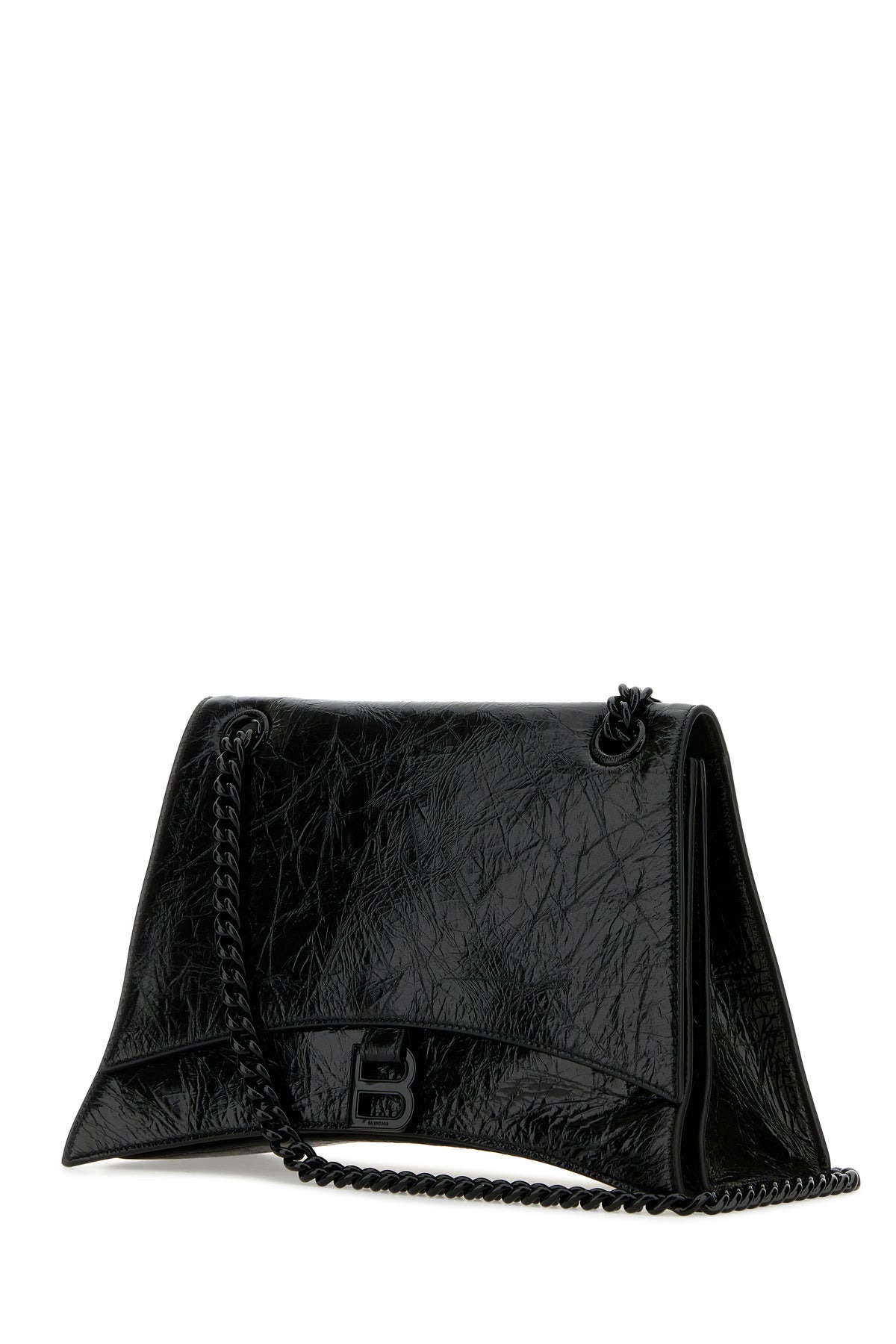 Black leather medium Crush shoulder bag - 2