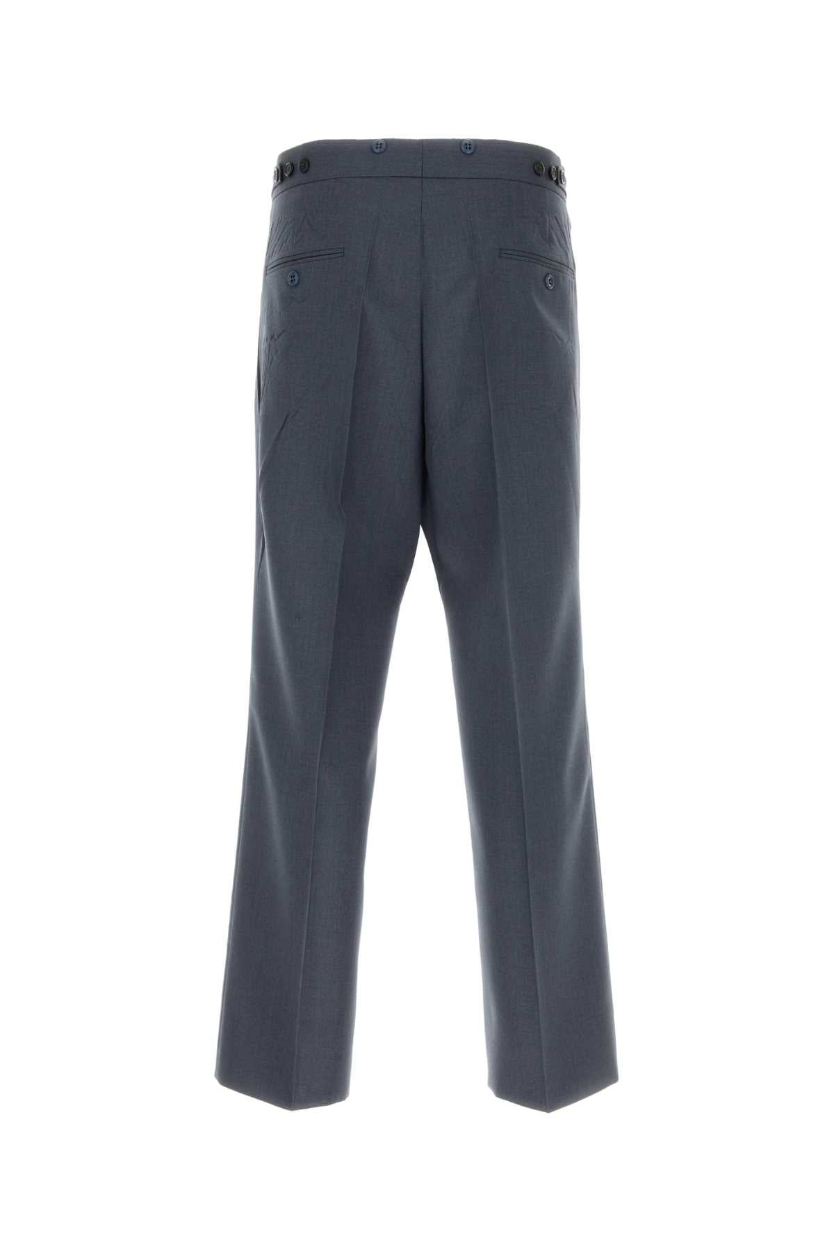 Prada Men Blue Mohair Blend Pant - 2