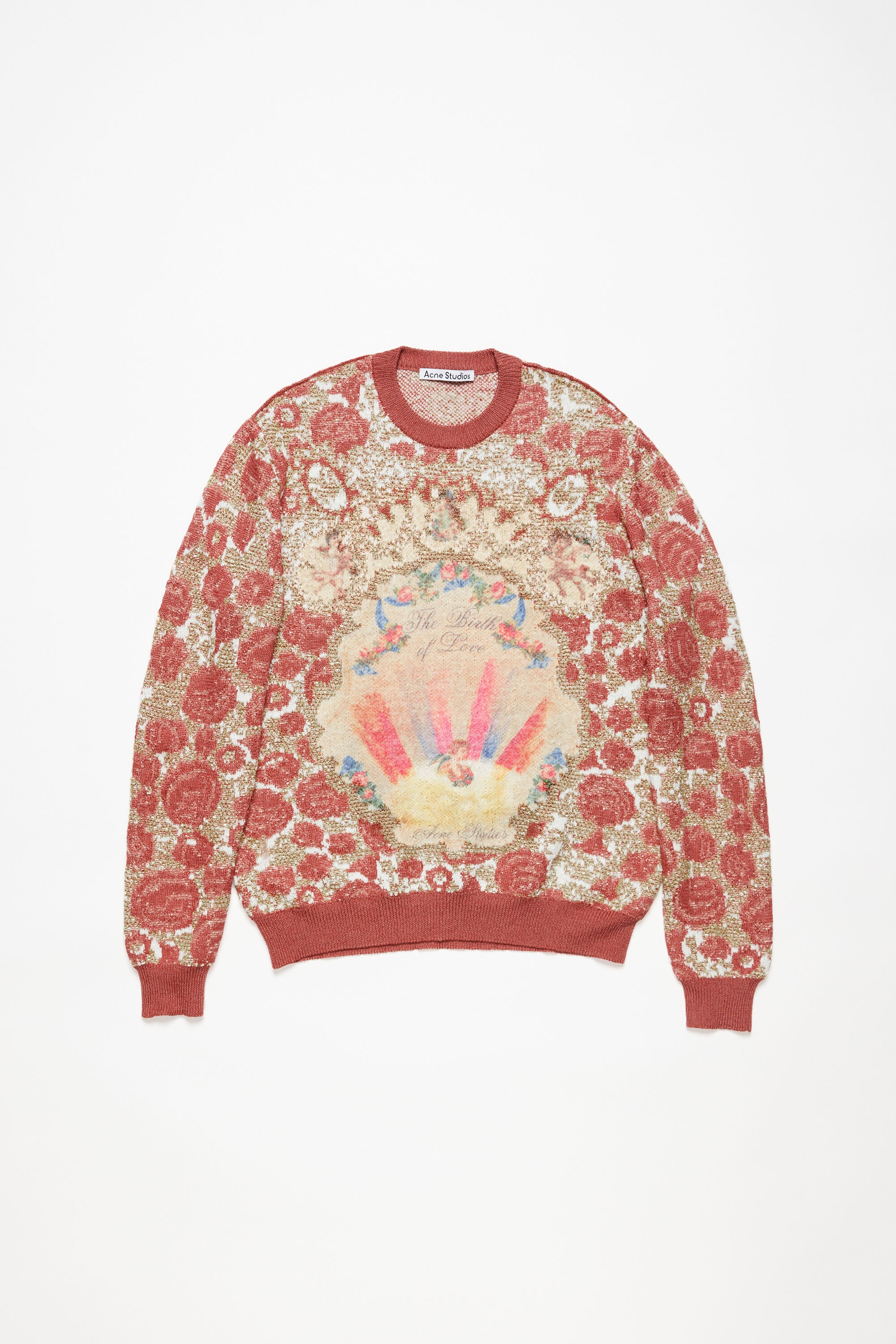 Jacquard sweater - Blossom pink/gold - 6