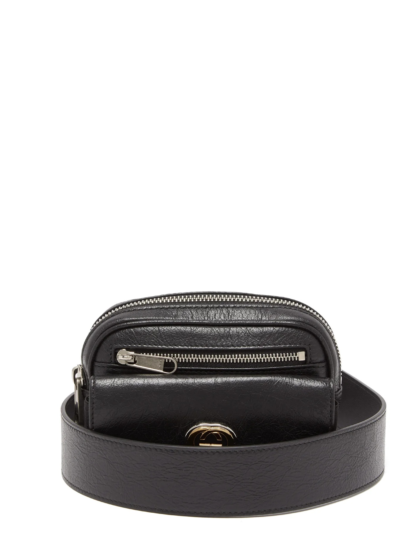 Morpheus cracked-leather belt bag - 1